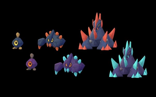 Shiny Roggenrola family arrives for Unova Week in Pokémon GO. Credit: Niantic