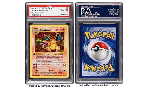 Charizard Pokémon TCG card at auction. Credit: Heritage