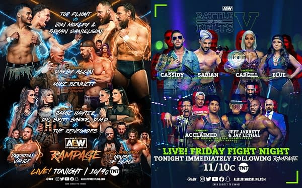 AEW Rampage and Battle of the Belts promo graphic