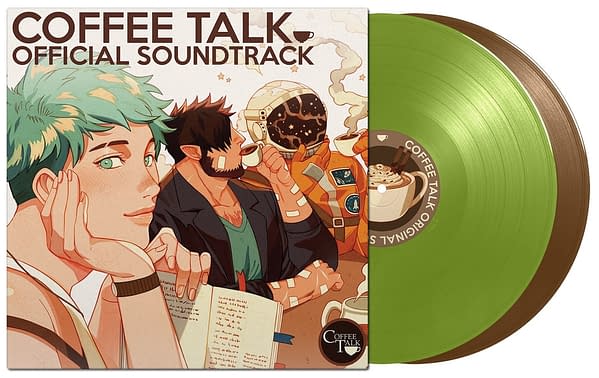 The cover of the Coffee Talk soundtrack, courtesy of Black Screen Records.