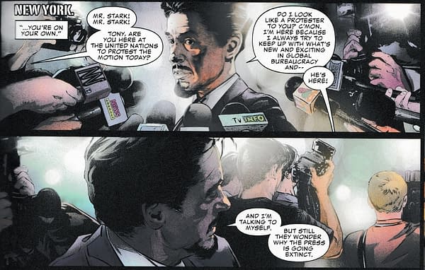 Has Tony Stark Ever Looked as Much Like Robert Downey Jr. as He Does in Punisher #1?