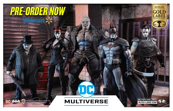 McFarlane Debuts Exclusive B&W Batman: Arkham City BAF Wave