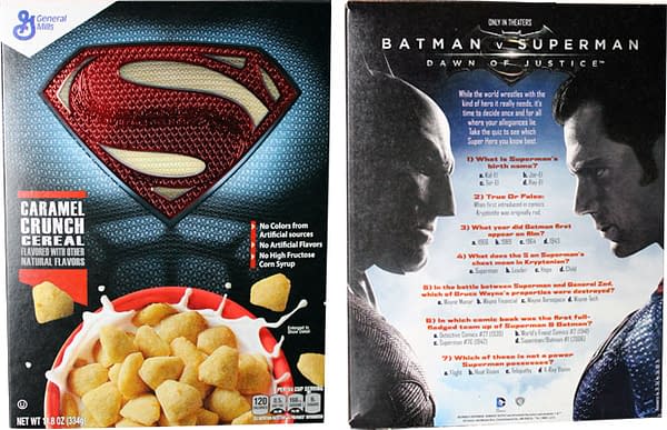 Superman Cereal Front and Back