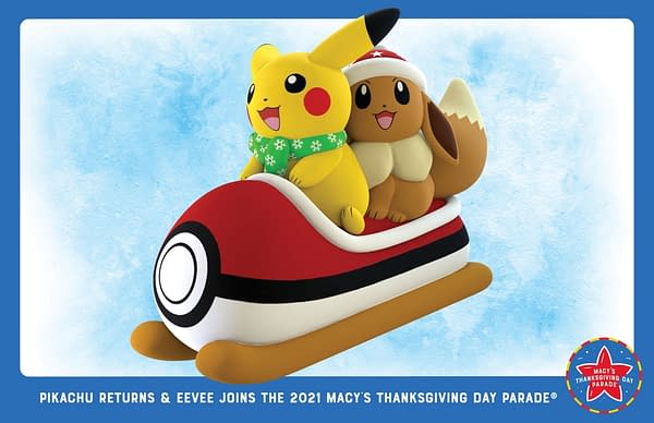 Pikachu & Eevee float for Macy's Day Parade. Credit: The Pokémon Company