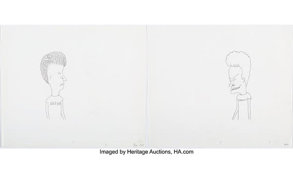 Beavis and Butt-Head Production Cels and Animation Drawing Group of 4. Credit: Heritage Auctions