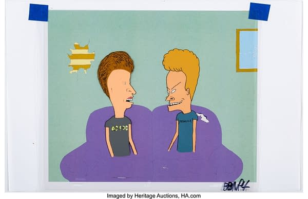 Beavis and Butt-Head Production Cels and Animation Drawing Group of 4. Credit: Heritage Auctions