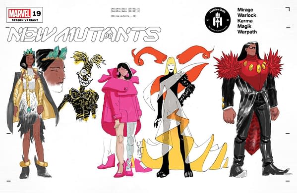 Cover image for NEW MUTANTS #19 LINS CHARACTER DESIGN VAR GALA
