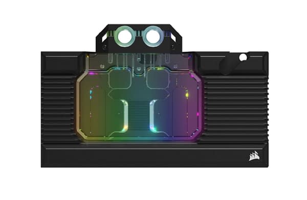 A product shot of the Hydro X Series XG7 RGB 30 Series GPU Water Blocks.