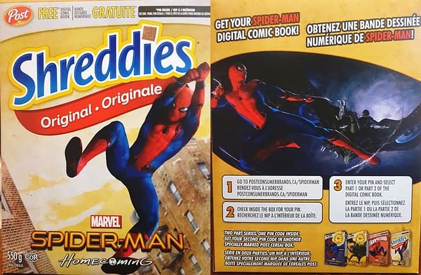 Spider-Man Post Cereal Boxes With The Code