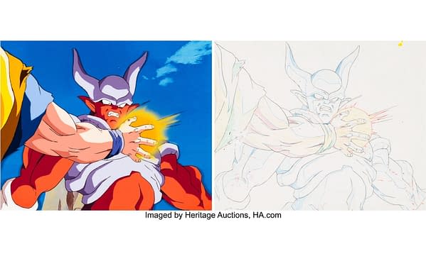 Dragon Ball Z: Fusion Reborn Janemba Production Cel and Animation Drawing. Credit: Heritage Auctions