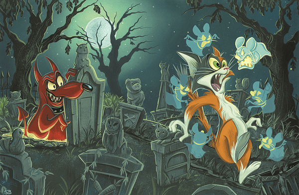 Stephanie Buscema Provides Kickstarter Exclusive Cover For Paul Dini'Now we s Boo &#038; Hiss