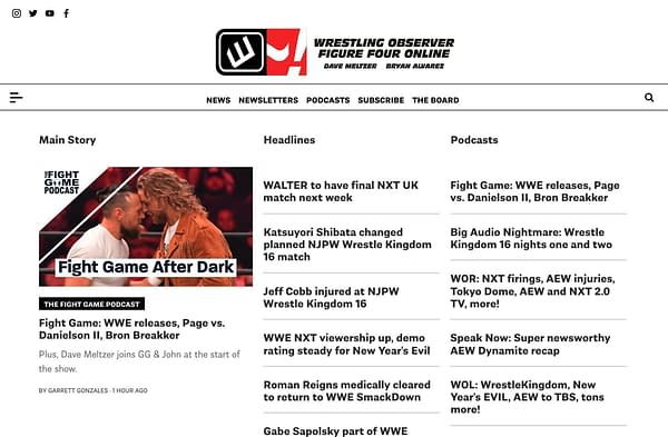 Wrestling Observer Website Defaced by Hackers