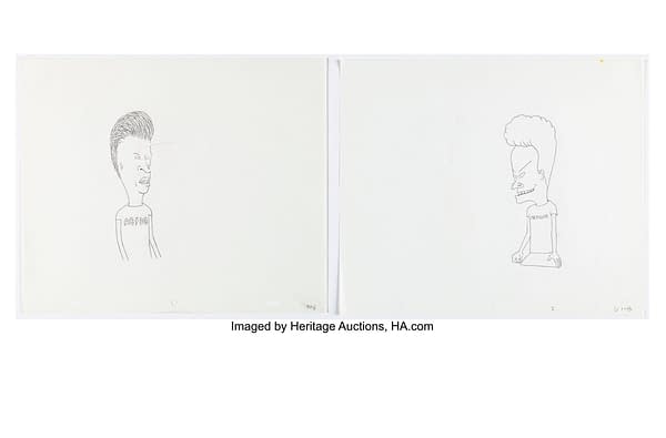 Beavis and Butt-Head Production Cels and Animation Drawing Group of 4 (MTV Productions, c. 1990s). Credit: Heritage