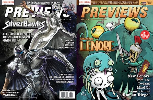 Lenore & Silverhawks On Front Of Next Week's Diamond Previews