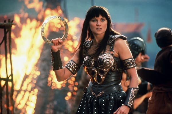 Xena star Lucy Lawless has soem words for Kevin Sorbo. (Image: WarnerMedia)