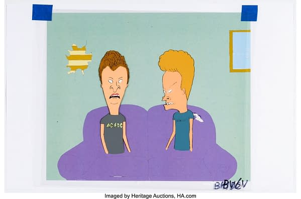 Beavis and Butt-Head Production Cels and Animation Drawing Group of 4. Credit: Heritage Auctions