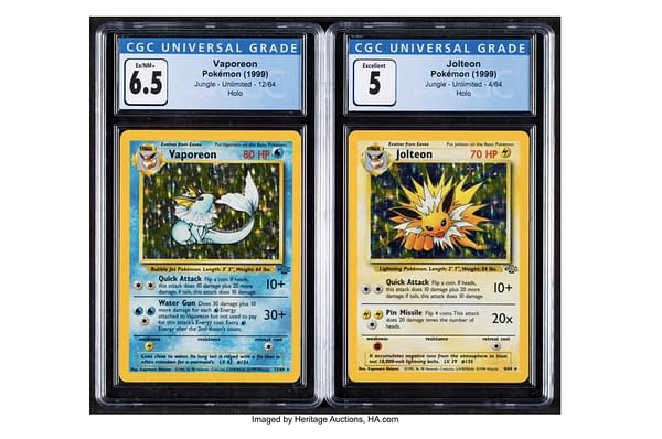 Eeveelution Pokémon Cards. Credit: Heritage Auctions