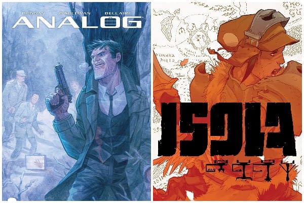 Analog #1 cover by David OSullivan and Isola #1 cover by Karl Kerschl