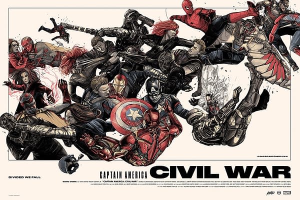 Mondo Marvel Studios 10 Anniversary Civil War Poster 1