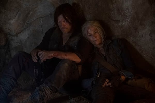 Norman Reedus as Daryl Dixon, Melissa McBride as Carol Peletier - The Walking Dead _ Season 10, Episode 9 - Photo Credit: Chuck Zlotnick/AMC
