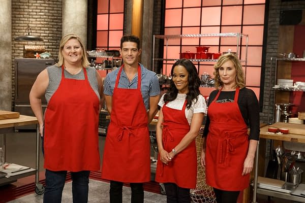 The Red Team from Worst Cooks in America: Celebrity Edition, courtesy of Food Network.