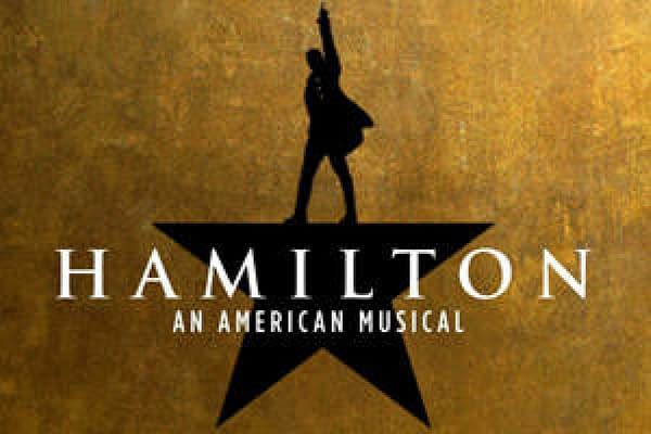 The official logo for the musical Hamilton.