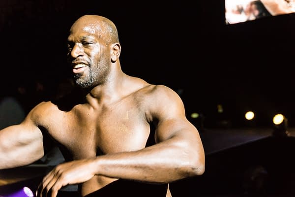The Tag Team Match of Titus O'Neil and Apollo Crews vs. Curt Hawkins and Goldust during WWE Live Tour 2017. Editorial credit: Bjoern Deutschmann / Shutterstock.com