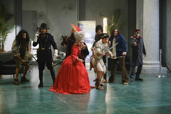 Legends of Tomorrow -- "Swan Thong" -- Image Number: LGN515c_0560b.jpg -- Pictured: Courtney Ford as Marie Antoinette -- Photo: Bettina Strauss/The CW -- © 2020 The CW Network, LLC. All Rights Reserved.