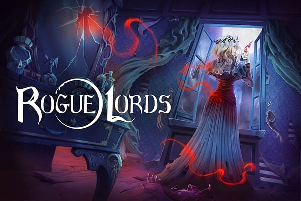 Key art for roguelike strategy game Rogue Lords, published by Nacom and co-developed by Cyanide Studios and Leiklr Studios.