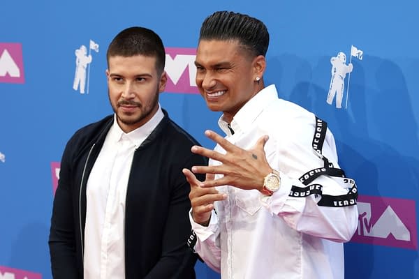 Pauly D and Vinny Guadagnino attend the MTV Video Music Awards at Radio City Music Hall on August 20, 2018, in New York. Editorial credit: JStone / Shutterstock.com