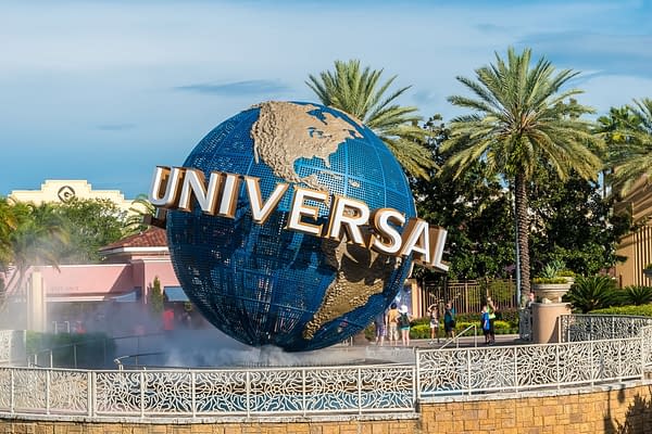 Universal Studios globe located at the entrance to the theme park. Universal Studios Orlando is a theme park resort in Orlando, Florida, USA. Editorial credit: Craig Russell / Shutterstock.com
