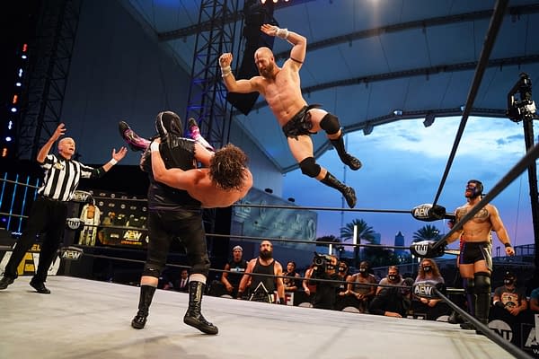 A moment from the twelve-man tag match on AEW Dynamite 8/5/2020 [Photo: AEW]