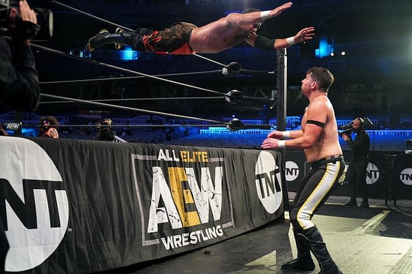 A moment from Proud and Powerful vs. Best Friends on AEW Dynamite 8/5/2020 [Photo: AEW]