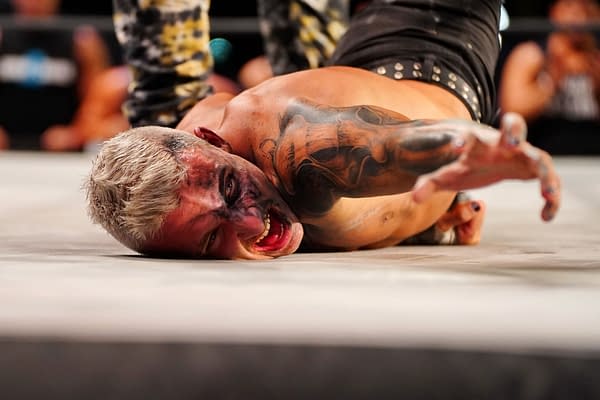 A moment from Jon Moxley vs. Darby Allin on AEW Dynamite 8/5/2020 [Photo: AEW]