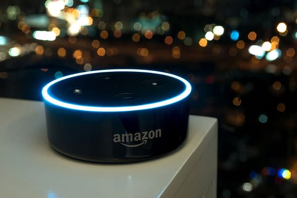 Selective focus on Amazon Echo dot version 2, the voice recognition streaming device from Amazon on table. February 24 2017 in Kuala Lumpur, Malaysia. Editorial credit: Zapp2Photo / Shutterstock.com