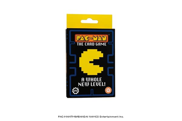 The front of one of the level boxes from Pac-Man The Card Game, by Steamforged Games.