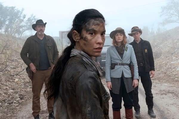 Danay Garcia as Luciana, Colby Minifie as Virginia, Justin Smith as Marcus, Craig Nigh as Hill - Fear the Walking Dead _ Season 6, Episode 6 - Photo Credit: Ryan Green/AMC