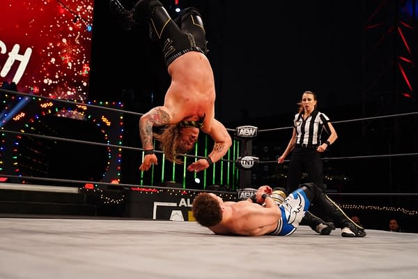 Chris Jericho uses his Dad Bod to inflict pain on Top Flight on AEW Dynamite [Credit: All Elite Wrestling]