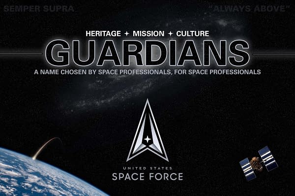 A graphic produced by the Department of Defense to promote the Space Force Guardians (your tax dollars paid for all this)