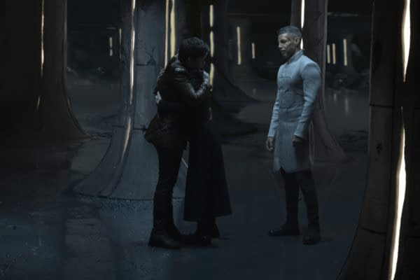 “The Hope That is You, Part 2” — Ep#313 — Pictured: Blu del Barrio as Adira, Ian Alexander as Gray and Wilson Cruz as Dr. Hugh Culber of the CBS All Access series STAR TREK: DISCOVERY. Photo Cr: Michael Gibson/CBS ©2020 CBS Interactive, Inc. All Rights Reserved.