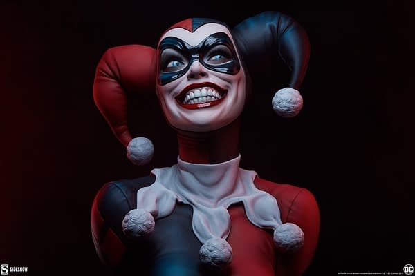 Harley Quinn Is Sweet but a Psycho in New Sideshow Collectibles Bust