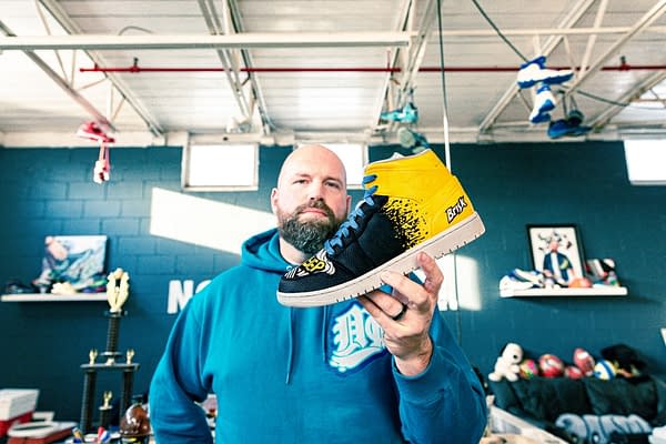 A look at the Brisk Zero Sugar Lemon Iced Tea sneaker by Mache, courtesy of Briskk.