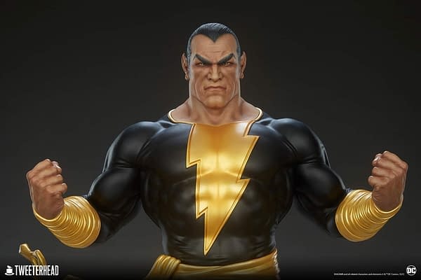 Black Adam Gets Electrifying New Tweeterhead DC Comics Statue