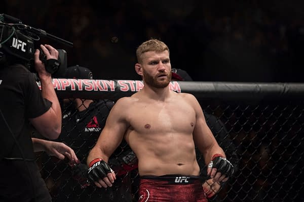 Poland's MMA fighter Jan Blachowicz before his fight with Nikita Krylov at UFC Moscow fight night: Hunt vs. Oliynyk. "Olympiisky" Stadium in Moscow, Russia. 15th of September 2018. (Dokshin Vlad / Shutterstock.com)