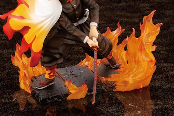 Demon Slayer Kyojuro Rengoku Brings the Heat to Kotobukiya