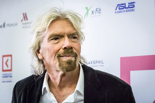 Russia, Moscow, 11.27.2017 An English business magnate, investor and philanthropist, the founder of the company Â«Virgin GroupÂ», Richard Charles Nicholas Branson on Synergy Global Forum in Moscow (Marina-Kruglyakova / Shutterstock.com)