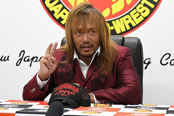 Naito announcing his return next week, courtesy of NJPW.