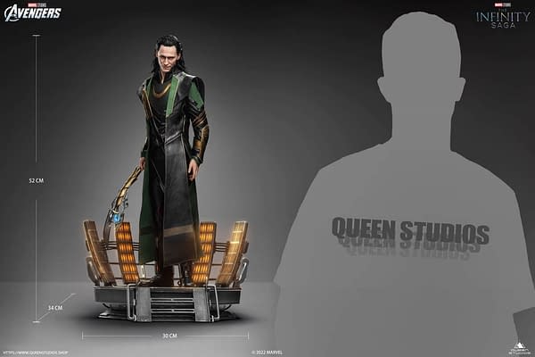 The Avengers Loki Arrives on Earth with New Queen Studios Statue
