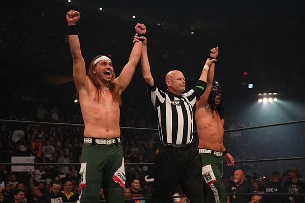 The Young Bucks are victorious on AEW Rampage [Photo: All Elite Wrestling]