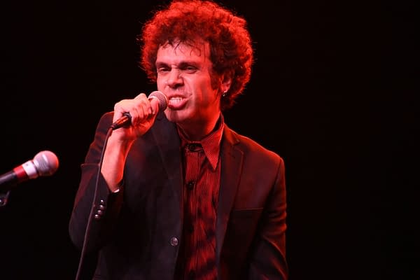 Matthew Pless, performing onstage at the Rapids Theater in Niagara, NY, on August 17th. Photo credit: Brittney Bender